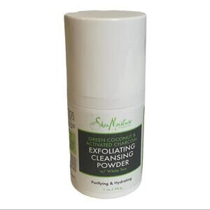Shea Moisture Face Cleansing Powder Exfoliating Green Coconut Activated Charcoal